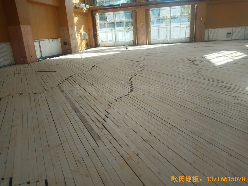 北京大興區(qū)團河路98號體育地板安裝案例